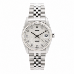 Rolex Datejust 31MM 68274 Factory Silver Diamond Dial Watch